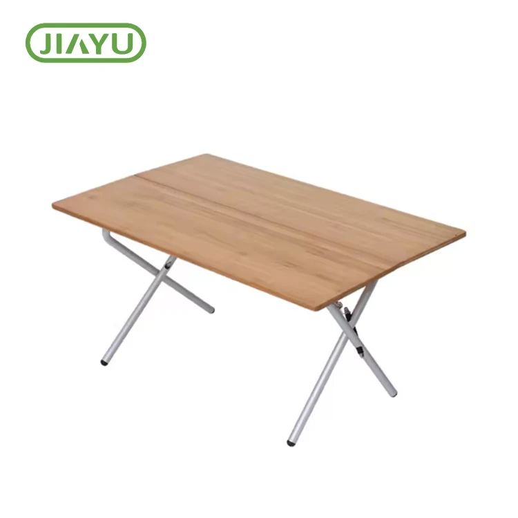 Mesa plegable de bambú e aluminio