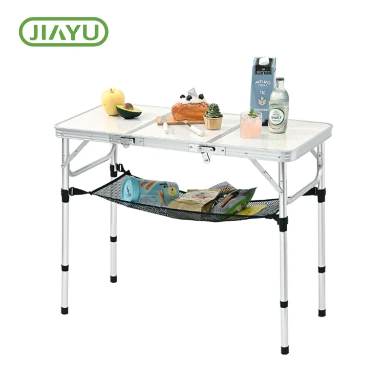 Mesa de acampada de aluminio portátil