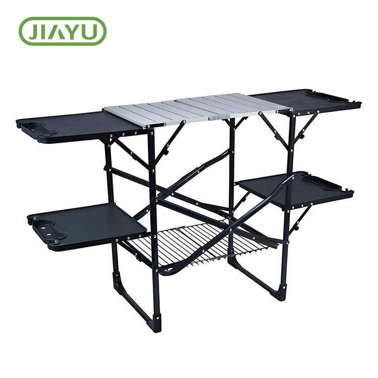 Mesa de camping portátil plegable de aluminio