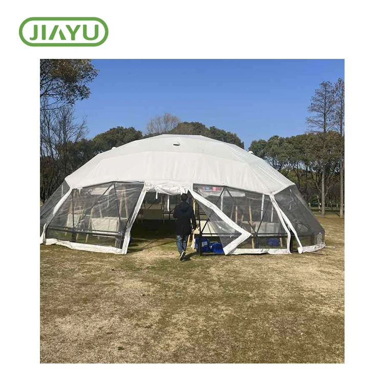Tenda de campamento base xeodésico táctico a proba de vento